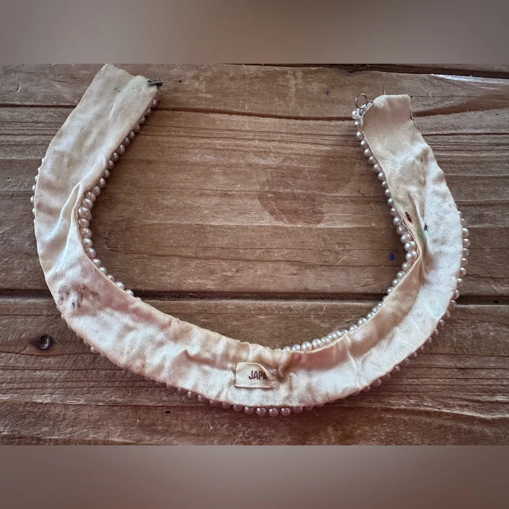 Vintage 1950s Pearl Collar Choker | Made in Japan - Picture 3 of 3